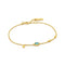 Turquoise Discs Gold Bracelet